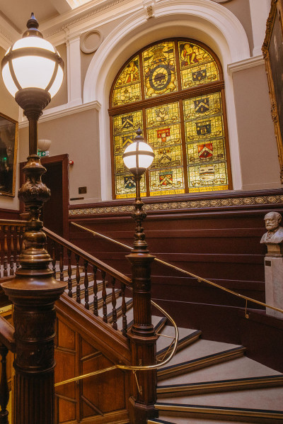 The staircase in Trades Hall