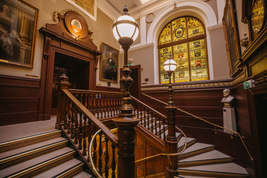The staircase at Trades House