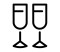 Two Champagne flutes