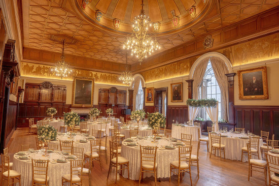 The Grand Hall, set up for a wedding